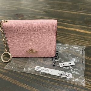 Coach 68003 Pink Key Ring Card Case